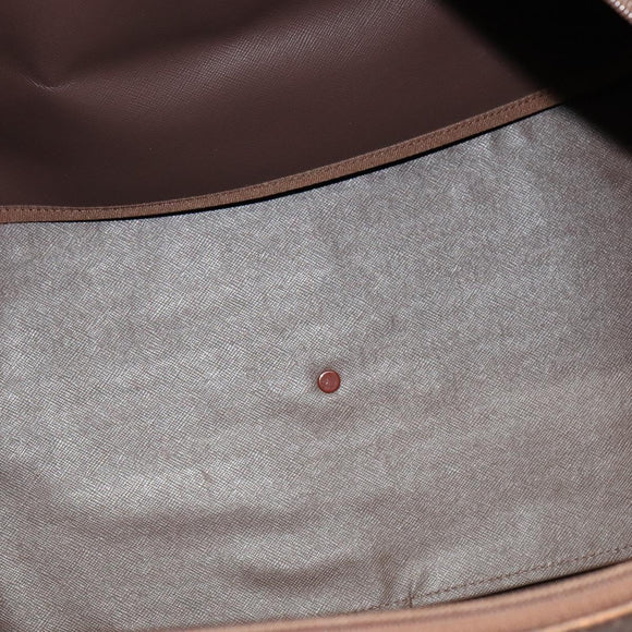 Burberrys Nova Check Boston Bag Canvas Beige Gold Auth ti3132