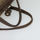 Burberrys Nova Check Boston Bag Canvas Beige Gold Auth ti3132-7