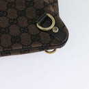 GUCCI GG Canvas Abbey Shoulder Bag Outlet Brown Gold 272400 Auth ti3133-16