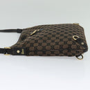 GUCCI GG Canvas Abbey Shoulder Bag Outlet Brown Gold 272400 Auth ti3133-3