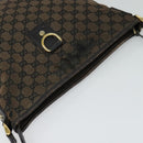 GUCCI GG Canvas Abbey Shoulder Bag Outlet Brown Gold 272400 Auth ti3133-6