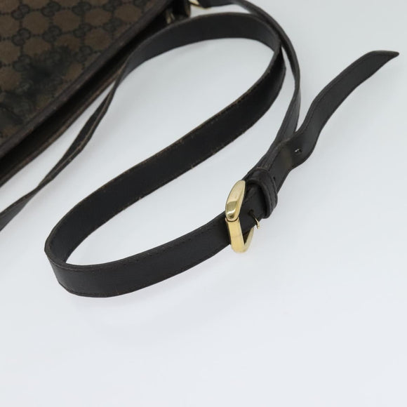 GUCCI GG Canvas Abbey Shoulder Bag Outlet Brown Gold 272400 Auth ti3133