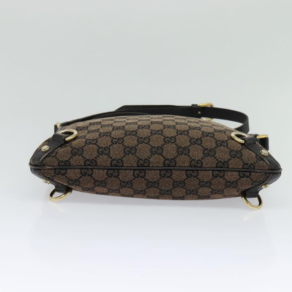 GUCCI GG Canvas Abbey Shoulder Bag Outlet Brown Gold 272400 Auth ti3133