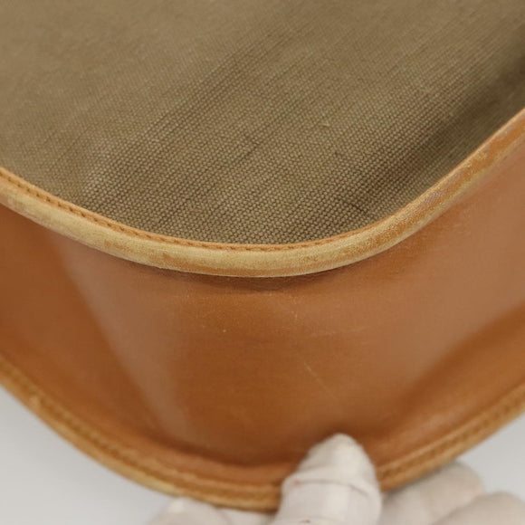 GUCCI Shoulder Bag Canvas Leather Beige Brown 110295 Auth ti3134