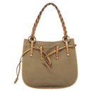 GUCCI Shoulder Bag Canvas Leather Beige Brown 110295 Auth ti3134-13