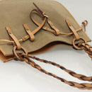 GUCCI Shoulder Bag Canvas Leather Beige Brown 110295 Auth ti3134-6