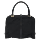 GUCCI Jackie Hand Bag Nylon Black Silver 002 1071 Auth ti3135-2