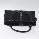 GUCCI Jackie Hand Bag Nylon Black Silver 002 1071 Auth ti3135-6