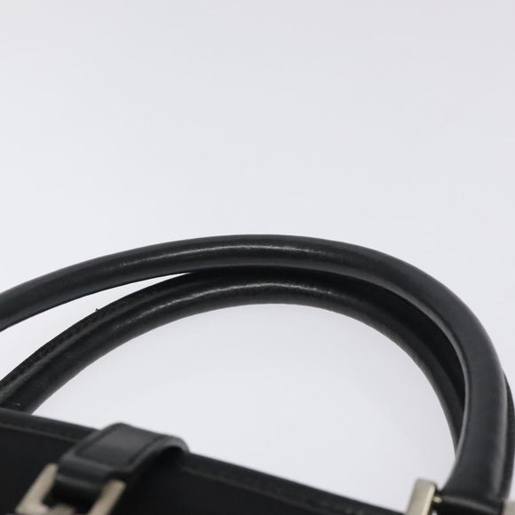 GUCCI Jackie Hand Bag Nylon Black Silver 002 1071 Auth ti3135