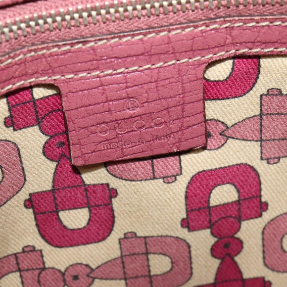 GUCCI GG Canvas Sherry Line Shoulder Bag Beige Gold 144388 Auth ti3136