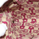 GUCCI GG Canvas Sherry Line Shoulder Bag Beige Gold 144388 Auth ti3136-19