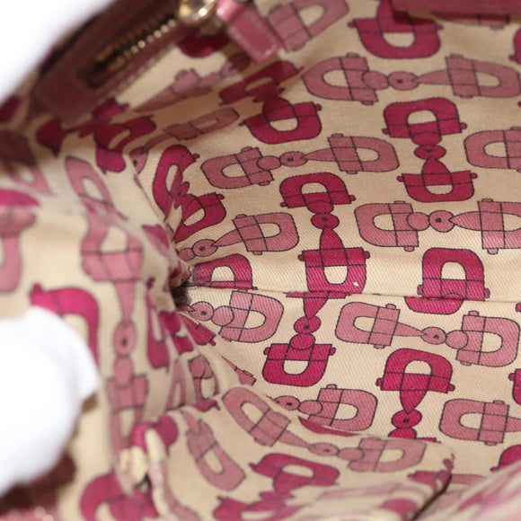 GUCCI GG Canvas Sherry Line Shoulder Bag Beige Gold 144388 Auth ti3136