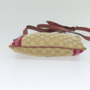 GUCCI GG Canvas Sherry Line Shoulder Bag Beige Gold 144388 Auth ti3136-5