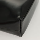 GUCCI Hand Bag Enamel 2way Black Gold 000 2113 0553 Auth ti3137-8