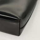 GUCCI Hand Bag Enamel 2way Black Gold 000 2113 0553 Auth ti3137-17