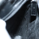 GUCCI Hand Bag Enamel 2way Black Gold 000 2113 0553 Auth ti3137-19