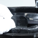 GUCCI Hand Bag Enamel 2way Black Gold 000 2113 0553 Auth ti3137-12