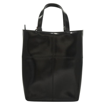 GUCCI Hand Bag Enamel 2way Black Gold 000 2113 0553 Auth ti3137 - 0