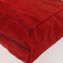 GUCCI GG Canvas Tote Bag Nylon Red Gold 282439 Auth ti3140-14