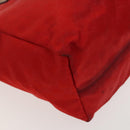 GUCCI GG Canvas Tote Bag Nylon Red Gold 282439 Auth ti3140-16