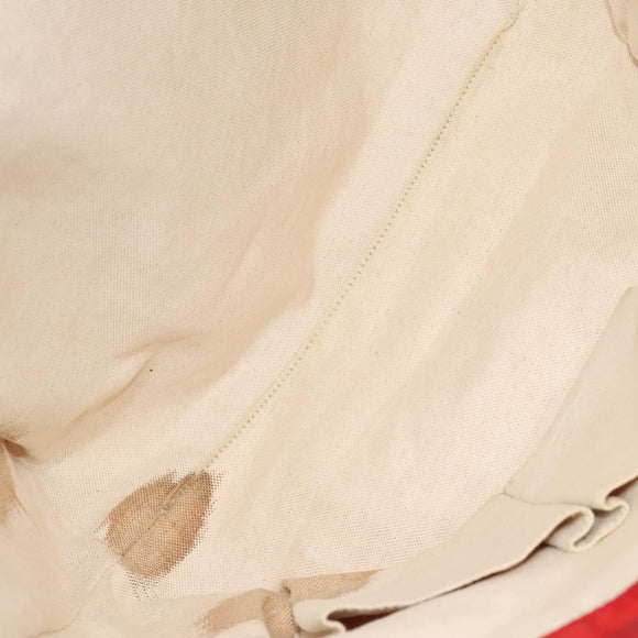 GUCCI GG Canvas Tote Bag Nylon Red Gold 282439 Auth ti3140