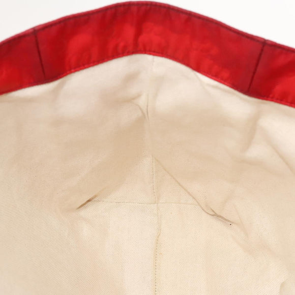 GUCCI GG Canvas Tote Bag Nylon Red Gold 282439 Auth ti3140