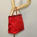 GUCCI GG Canvas Tote Bag Nylon Red Gold 282439 Auth ti3140-21