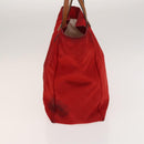 GUCCI GG Canvas Tote Bag Nylon Red Gold 282439 Auth ti3140-4