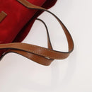 GUCCI GG Canvas Tote Bag Nylon Red Gold 282439 Auth ti3140-7