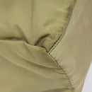 PRADA Hand Bag Nylon Leather Beige Silver Auth ti3143-16