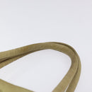 PRADA Hand Bag Nylon Leather Beige Silver Auth ti3143-8