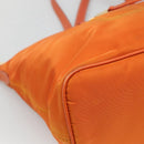 PRADA Tote Bag Nylon Orange Gold Auth ti3145-14