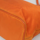 PRADA Tote Bag Nylon Orange Gold Auth ti3145-15