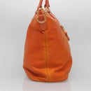 PRADA Tote Bag Nylon Orange Gold Auth ti3145-3