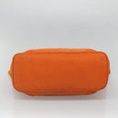 PRADA Tote Bag Nylon Orange Gold Auth ti3145-5
