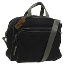 PRADA Sports Boston Bag Nylon Black Silver Auth ti3146-1
