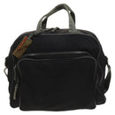 PRADA Sports Boston Bag Nylon Black Silver Auth ti3146-13