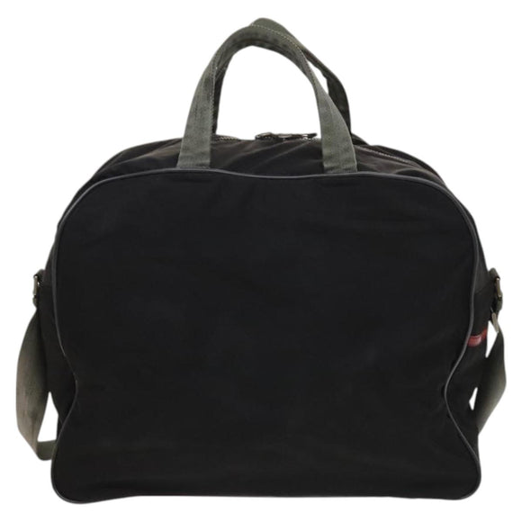 PRADA Sports Boston Bag Nylon Black Silver Auth ti3146