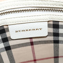 BURBERRY Shoulder Bag Leather White Auth ti3147-10