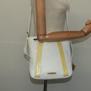 BURBERRY Shoulder Bag Leather White Auth ti3147-21