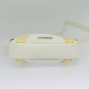 BURBERRY Shoulder Bag Leather White Auth ti3147-5