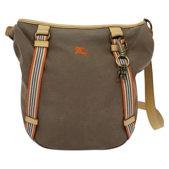 BURBERRY Blue Label Shoulder Bag Canvas Brown Auth ti3148