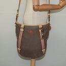 BURBERRY Blue Label Shoulder Bag Canvas Brown Auth ti3148-20