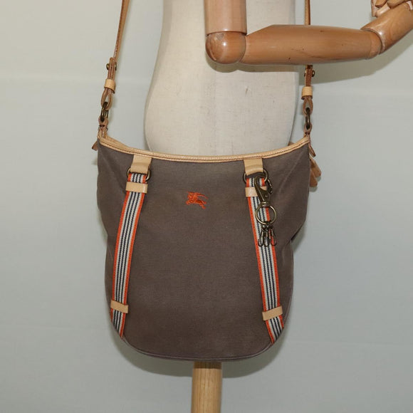 BURBERRY Blue Label Shoulder Bag Canvas Brown Auth ti3148