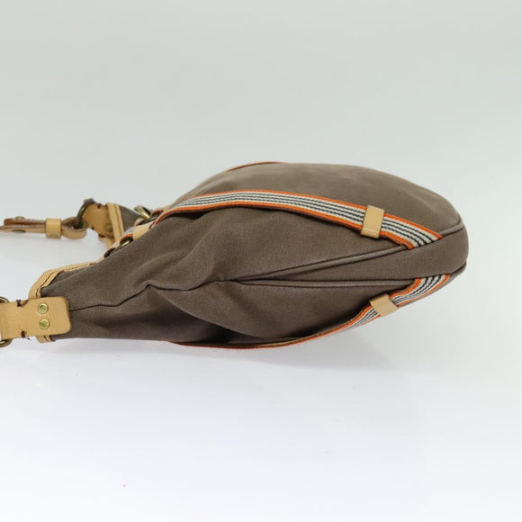 BURBERRY Blue Label Shoulder Bag Canvas Brown Auth ti3148