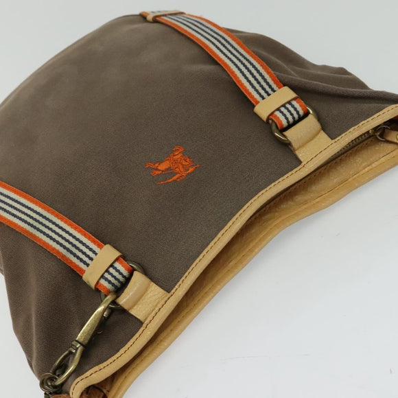 BURBERRY Blue Label Shoulder Bag Canvas Brown Auth ti3148