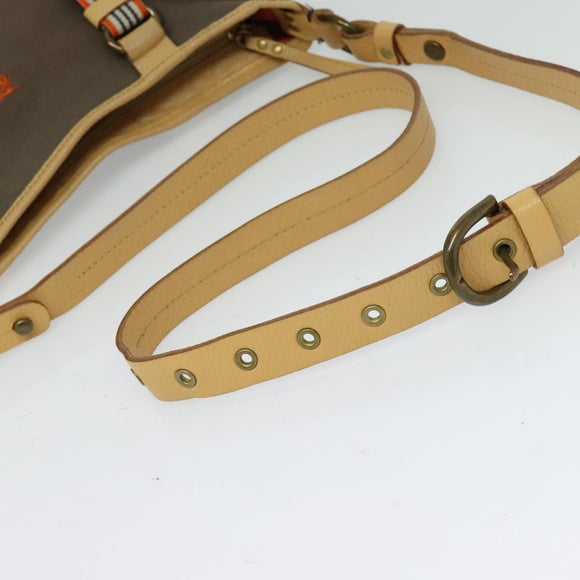 BURBERRY Blue Label Shoulder Bag Canvas Brown Auth ti3148