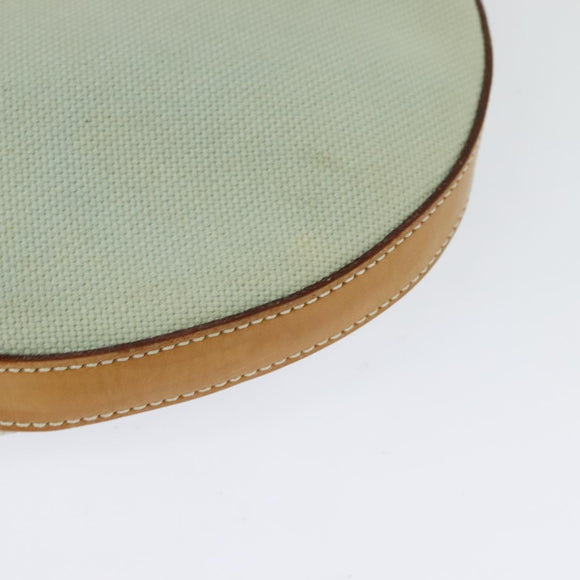 BURBERRY Blue Label Shoulder Bag Canvas Light Blue Silver Auth ti3149