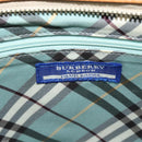 BURBERRY Blue Label Shoulder Bag Canvas Light Blue Silver Auth ti3149-10