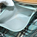 BURBERRY Blue Label Shoulder Bag Canvas Light Blue Silver Auth ti3149-12